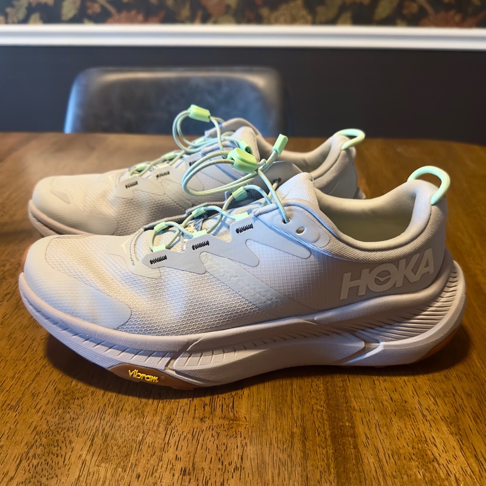 HOKA Women 9B Transport 'Harbor Mist Lime Glow'